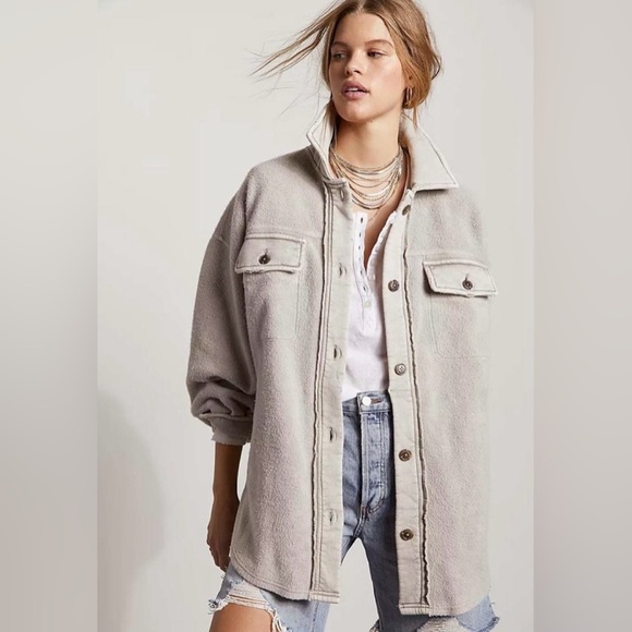 Tops - LA MIEL Light Soft Button Down Shirt Jacket